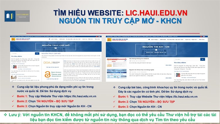 Tài liệu Hướng dẫn khai thác và sử dụng tài nguyên thông tin Thư viện Đại học Công nghiệp Hà Nội năm 2024