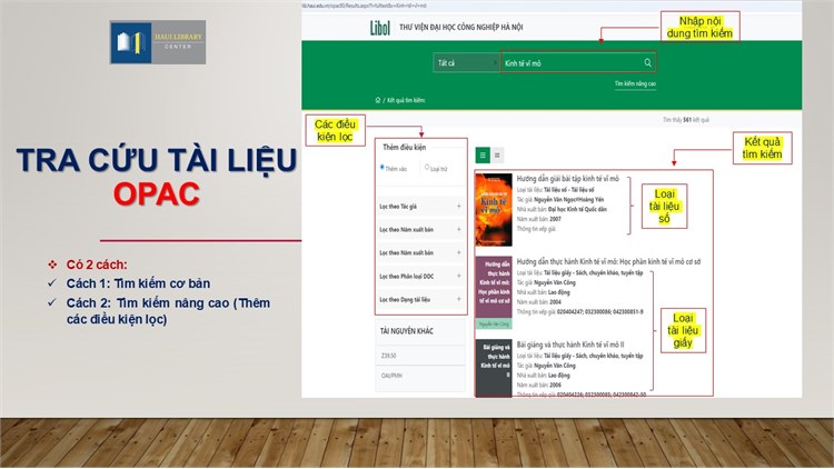 Hướng dẫn khai thác tài nguyên thư viện phục vụ học tập và nghiên cứu cho học viên lớp tiền nghiên cứu sinh Trường Ngoại ngữ - Du lịch