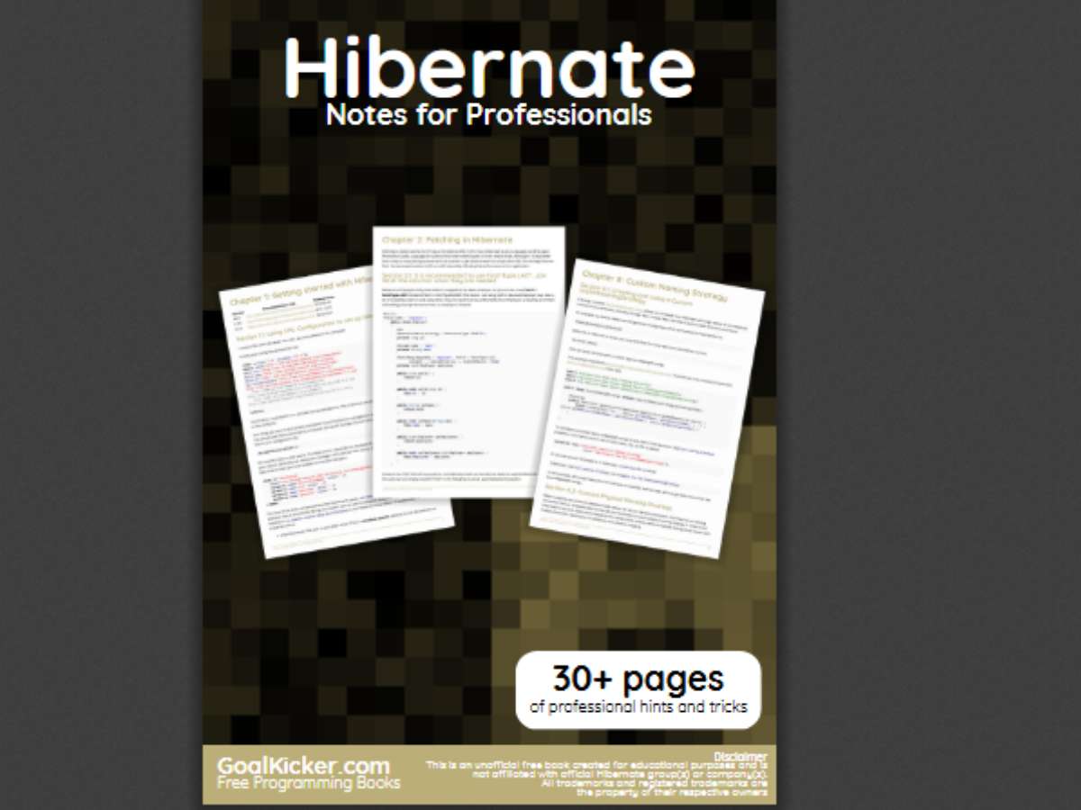 Hibernate Notes For Professionals