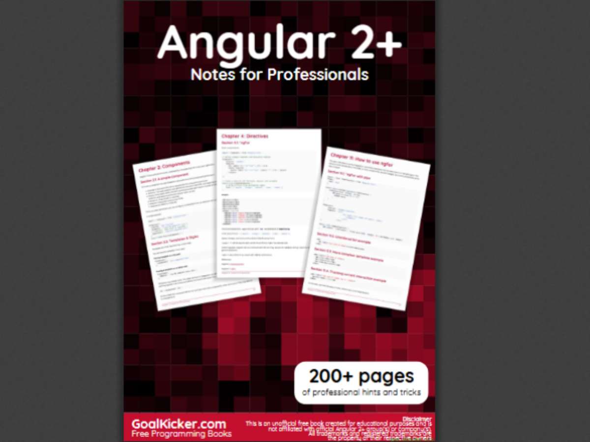 Angular 2+ Notes for Professionals