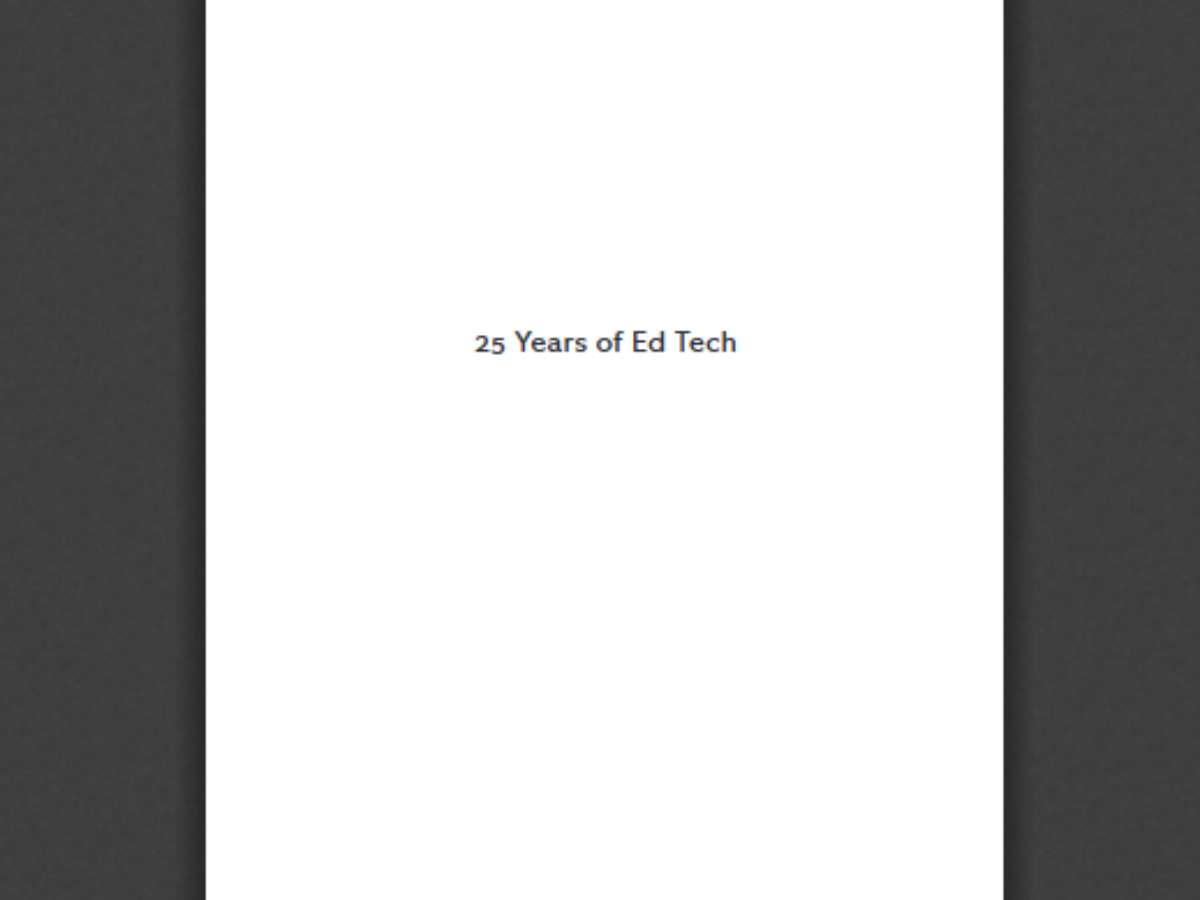 25 Years of Ed Tech