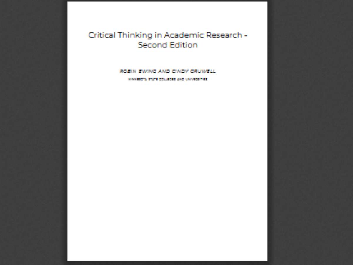Critical Thinking in Academic Research - Second Edition