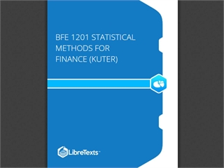 BFE 1201 Statistical Methods for Finance (Kuter)