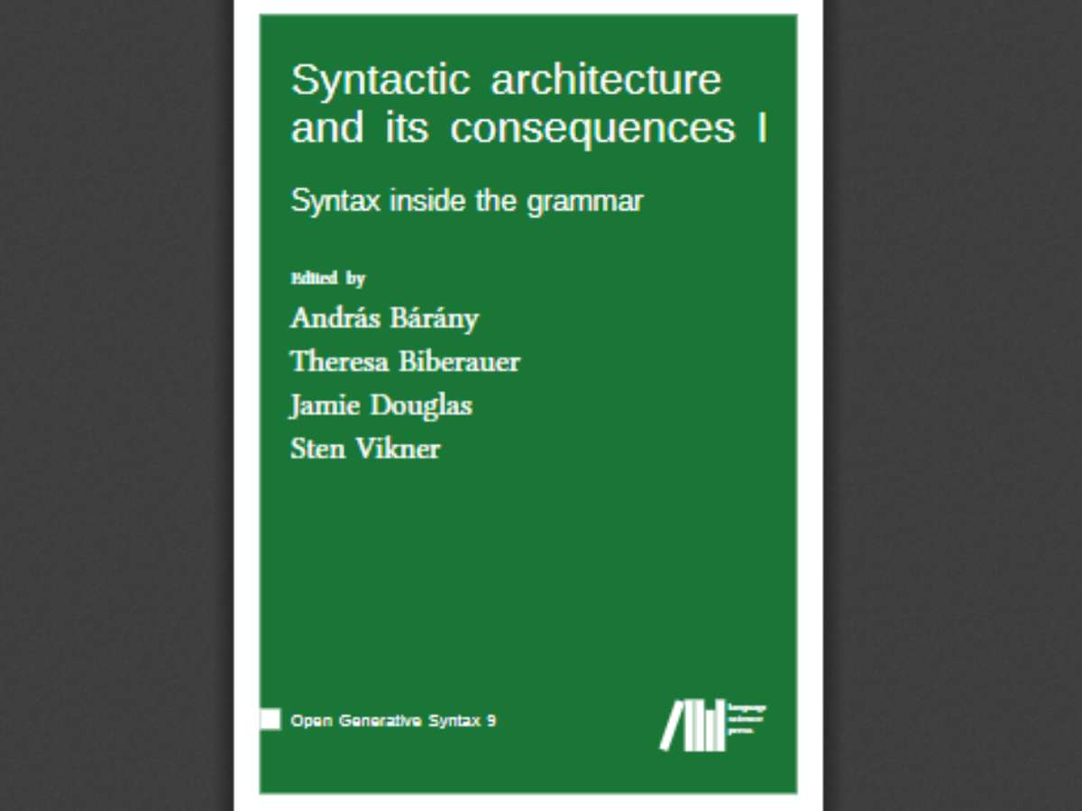Syntactic architecture and its consequences I: Syntax inside the grammar