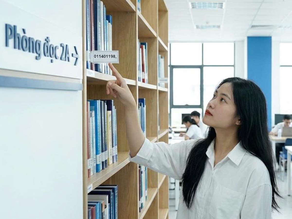[Góc tư vấn] Một phút tìm và lấy sách nhanh trên giá sách tại phòng đọc