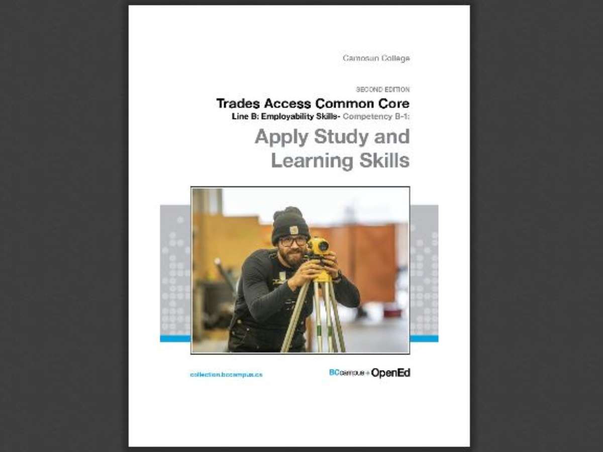 Trades Access Common Core Competency B-1: Apply Study and Learning Skills – 2nd Edition