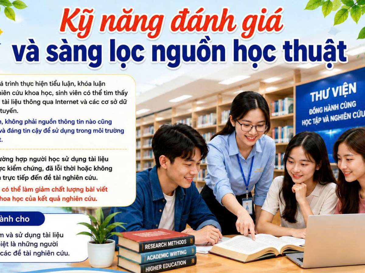 “Góc tư vấn” KỸ NĂNG ĐÁNH GIÁ VÀ SÀNG LỌC NGUỒN HỌC THUẬT