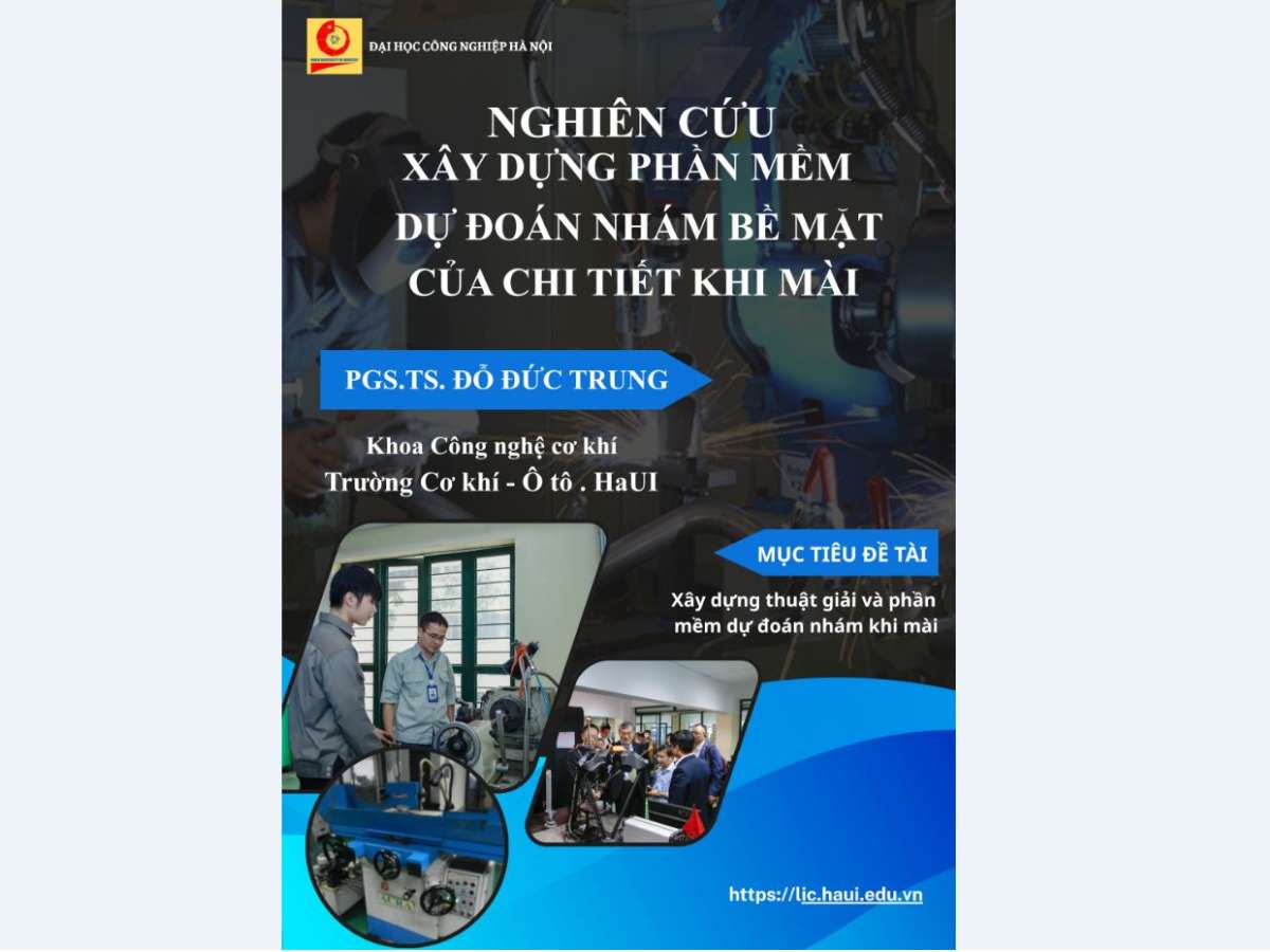 Nghiên cứu xây dựng phần mềm dự đoán nhám bề mặt của chi tiết khi mài