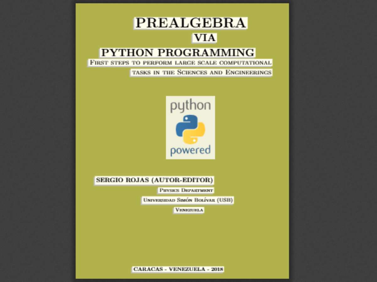 Prealgebra via Python Programming: First Steps to Perform Large Scale Computational Tasks in the Sciences and Engineerings