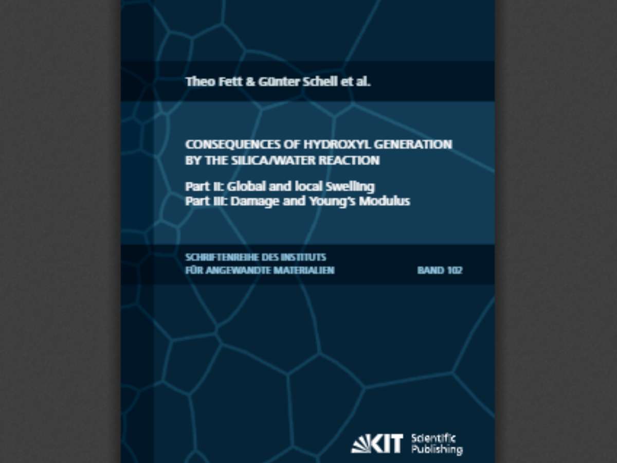 Consequences of hydroxyl generation by the silica/water reaction Part II: Global and local Swelling - Part III: Damage and Young's Modulus