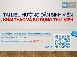 Tài liệu Hướng dẫn khai thác và sử dụng tài nguyên thông tin Thư viện Đại học Công nghiệp Hà Nội năm 2024