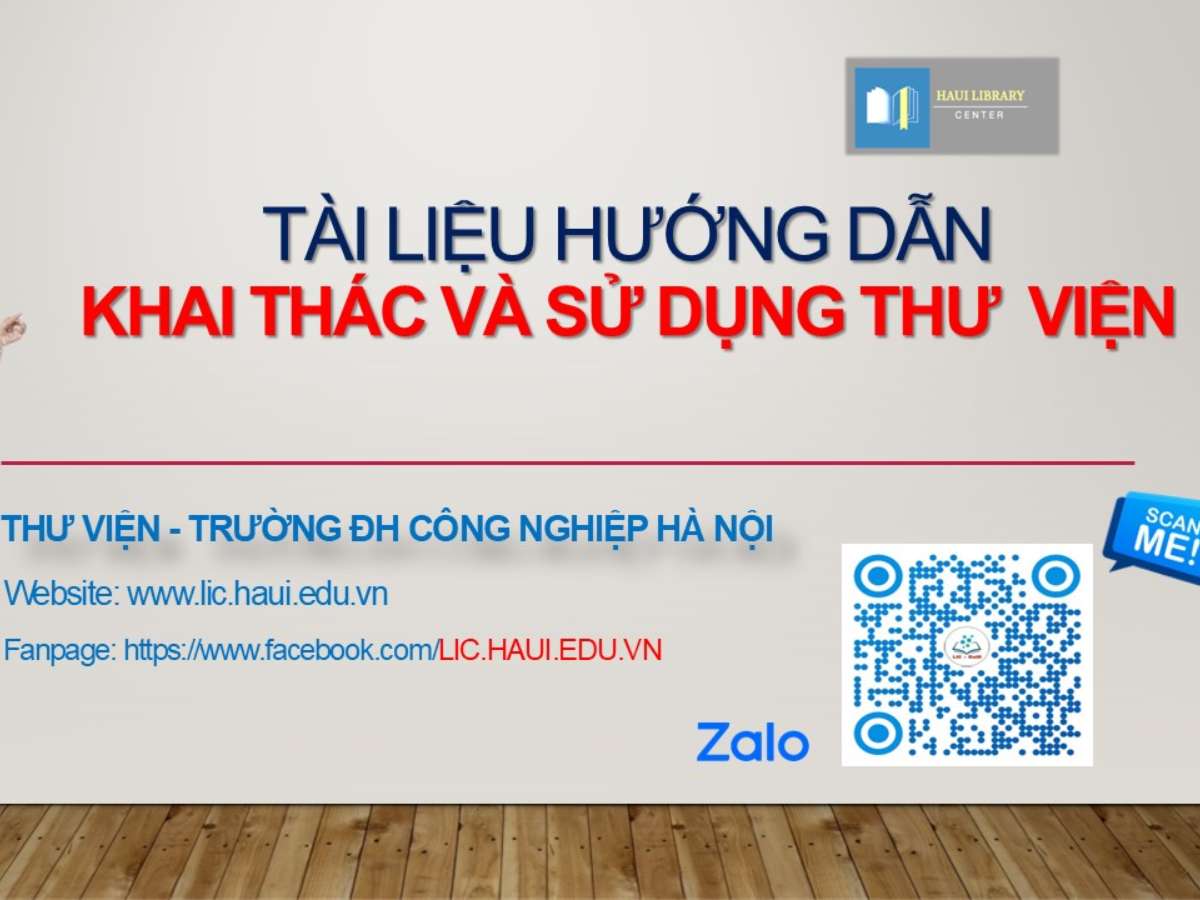 Hướng dẫn khai thác và sử dụng Thư viện Đại học Công nghiệp Hà Nội năm 2024